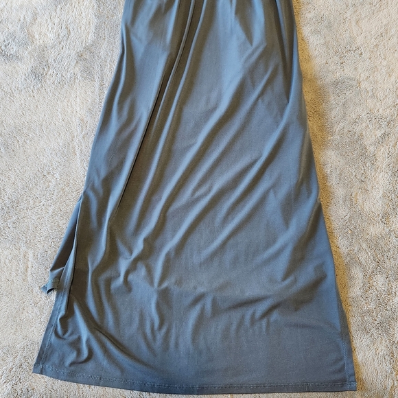 BCBGeneration Della Ash Blue Drape Midi Dress Size Small NWT - Picture 8 of 8